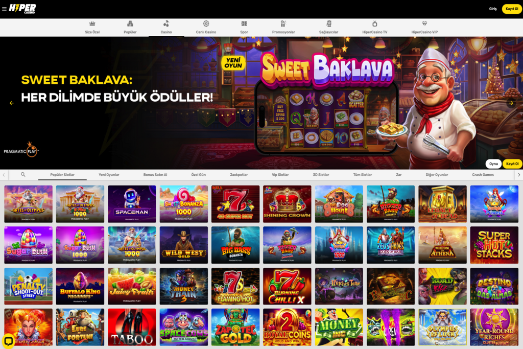 Hipercasino Site içi Görseli